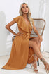 ruffled-tied-v-neck-midi-dress Sophia's Trends - Sophia's Style--